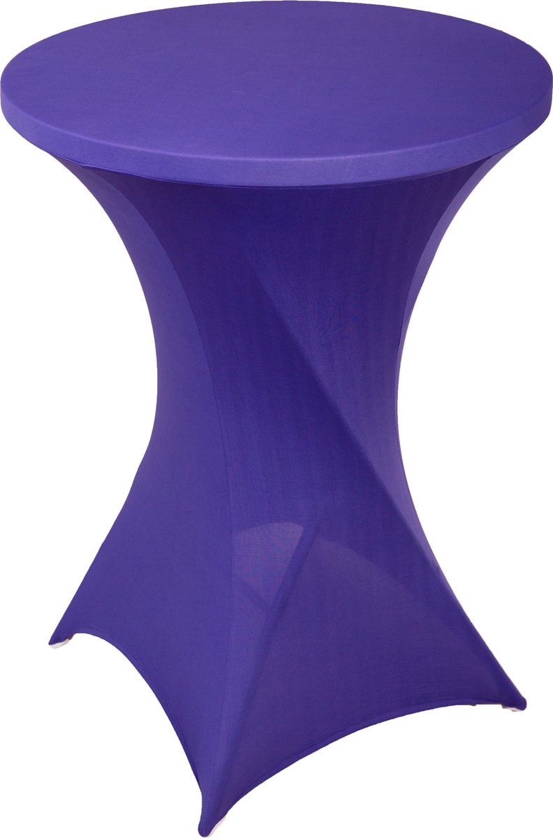 Statafelrok Paars – ∅80-85 x 110 cm – Statafelhoes Stretch – Tafelhoezen voor Statafel – Geschikt voor Horeca Evenementen | Sta Tafel Hoes | Staantafelhoes | Cocktailparty | Trouwerij